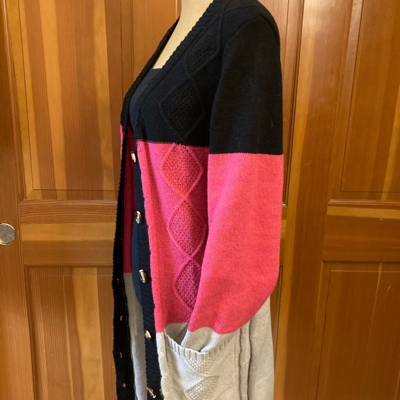 Nwt, Lavishly Paris Multicolored Open Front Cardigan Coat. - Picture 11 of 16